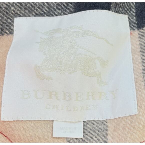 Burberry Children Brit 100% Wool Pea Coat Hooded Red Size ?? READ - Picture 8 of 15